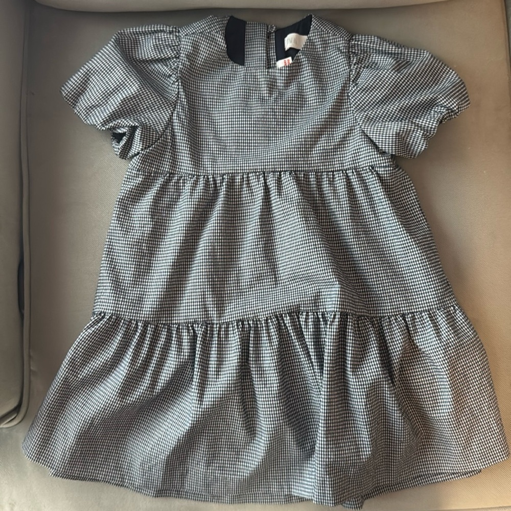 Zara 2-3 yrs blue checked dress